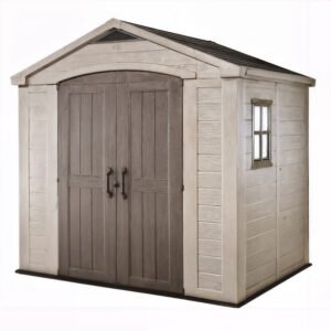 Keter Factor beige - Abri de jardin - Avec fenêtre latérale - 256.5x255x243 cm