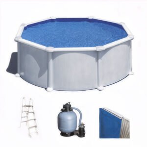 Gre Atlantis Ronde Ø460 x 132cm - Piscine hors sol en acier