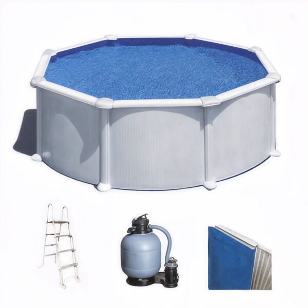 Gre Atlantis Ronde Ø460 x 132cm - Piscine hors sol en acier
