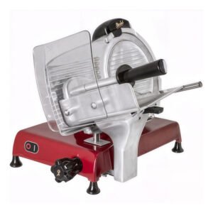 Berkel Red Line 250 Rouge - Trancheuse avec lame en acier chromé de 250 mm - CE professionnelle