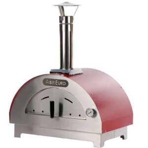 Quattro-stagioni-rouge - Four à bois-pour-pizza-d'exterieur-60x40-capacite-1-pizza