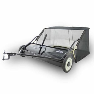 Balayeuse remorquée pour tracteurs tondeuses autoportées à (traction) -balai ramasseur