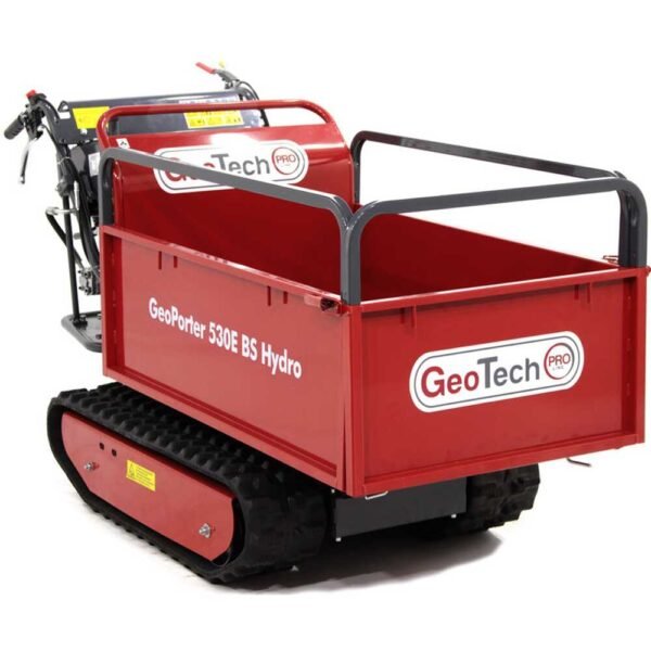 Brouette à moteur GeoTech GeoPorter 530E-BS-hydro-10-CV-basculement-hydraulique-charge-500-kg