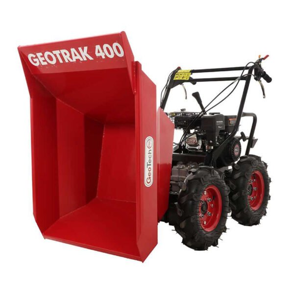 Brouette à moteur-GeoTech-Pro-GeoTrak-400-benne-dumper-400-kg-4-roues-motrices
