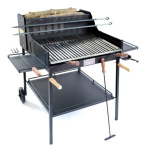 Cruccolini-fuocone-umbria-barbecue à bois-et-charbon-en-fer-artisanal