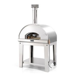 Fontana-Mangiafuoco - Four à bois-d'exterieur-avec-chariot-Inox
