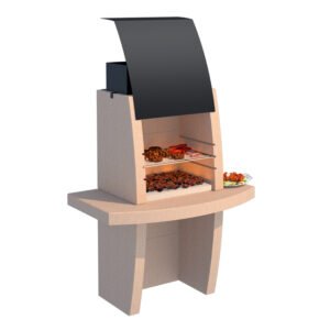 Linea-VZ-Formentera-barbecue à bois et à charbon-en-maçonnerie
