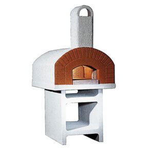 Linea-VZ-Pozzuoli - Four à bois-d'exterieur-avec-base-en-ciment-avec-chambre-de-cuisson-72x105 cm