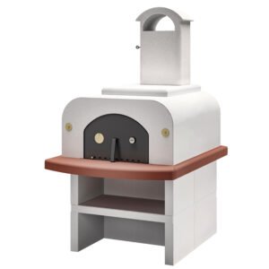 Palazzetti-Easy-Large-avec-base - Four à bois-d'exterieur-avec-chambre-77x96 cm