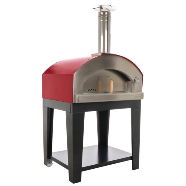 Rossofuoco Campagnolo - Four à bois-d'exterieur-avec-chariot - Rouge