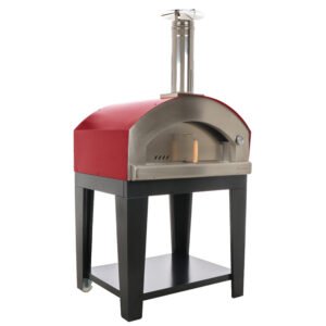 Rossofuoco-nonna-luisa - Four à bois-d'exterieur-chariot-Rouge